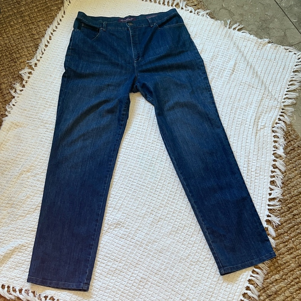 Gloria Vanderbilt Amanda Slimming Skinny high waist Jeans sz18 plus size denim